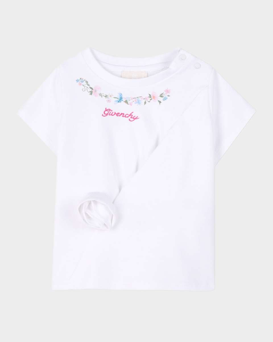 Girl's Floral Embroidered Logo-Print T-Shirt, Size 12M-3